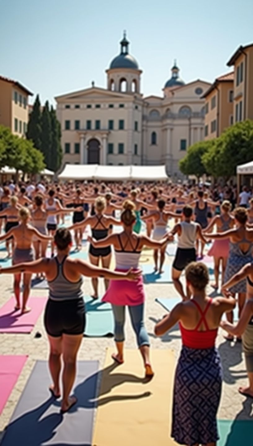 Γιόγκι που εκτελεί στάσεις γιόγκα με θέα στη θάλασσα