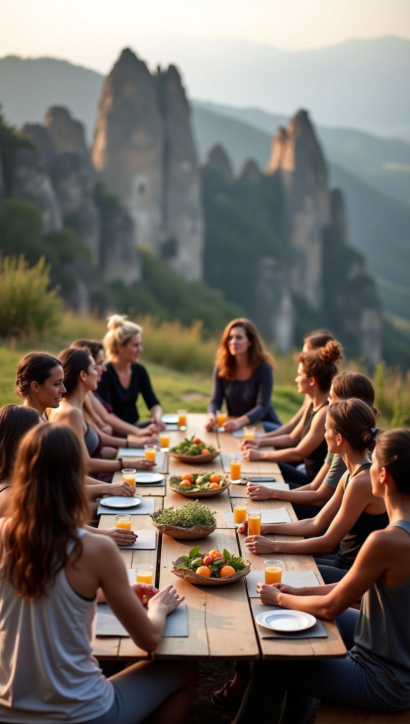 Ατμόσφαιρα γαλήνης σε χώρο γιόγκα με κεριά